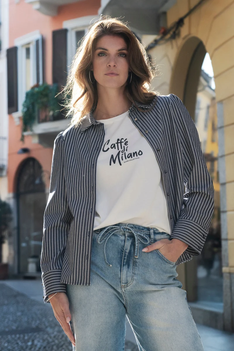 Blouse Fiore Striped Navy