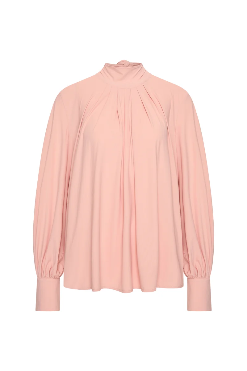 Travel Blouse Bow Light Mellow Rose 202774