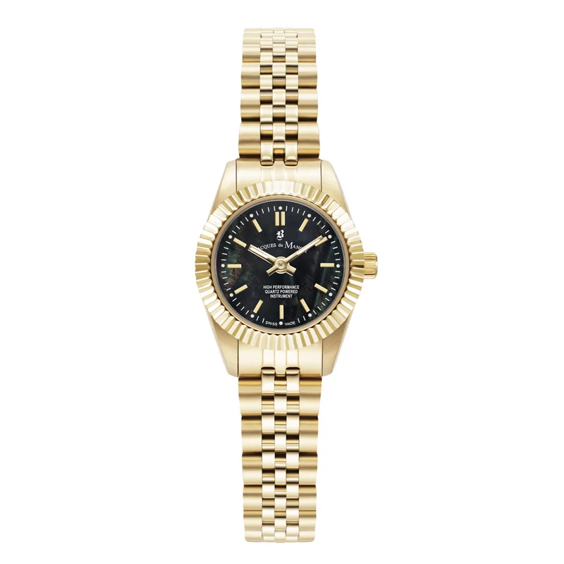 Jacques Du Manoir Inspiration 22mm Black MOP Women's Watch JWL05104