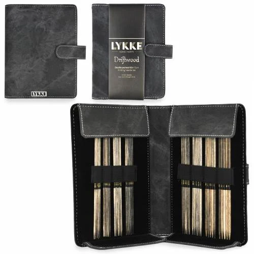 Lykke Driftwood 6" Double Point Set (Small, Grey Denim Case)
