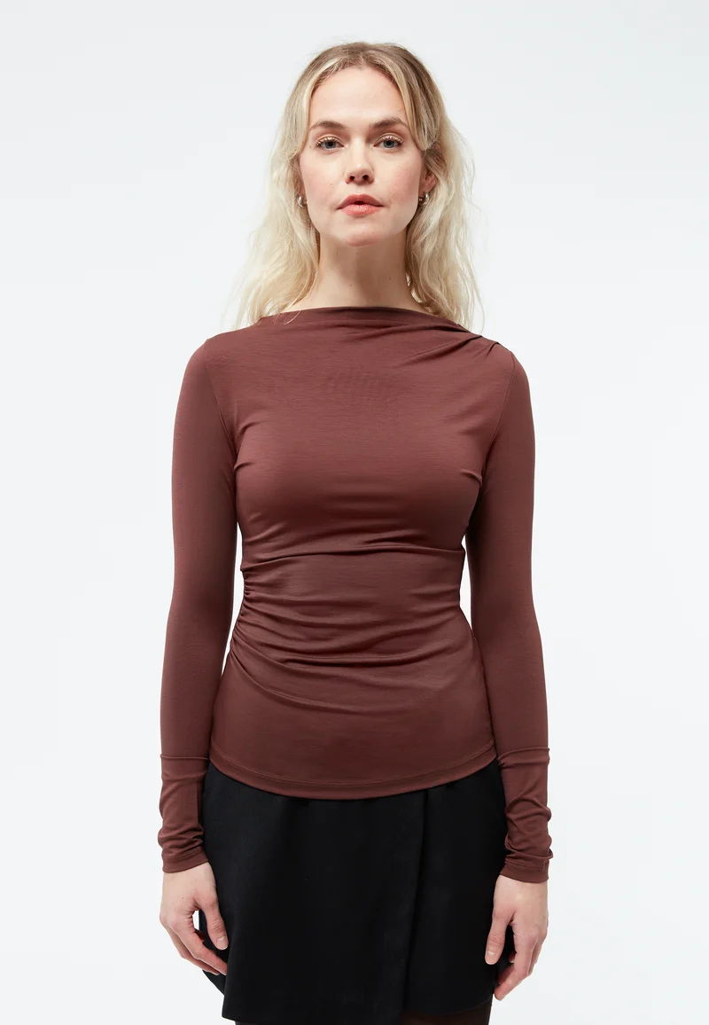 GIVN BERLIN Ronja long sleeve top burned brown women