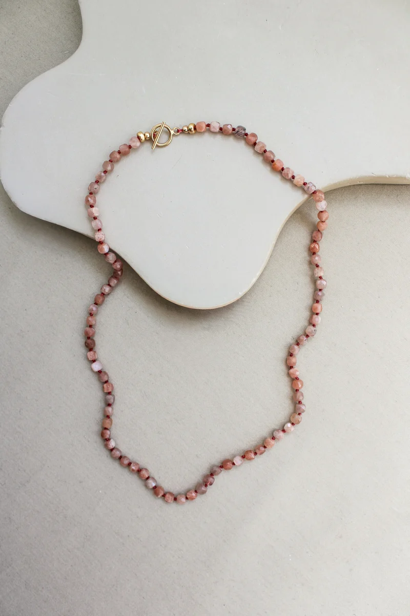 Maansteen ketting 'Rosha'