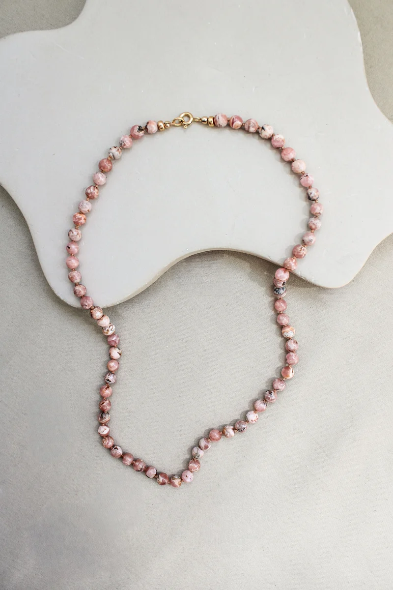 Rhodocrosiet ketting 'Anne'