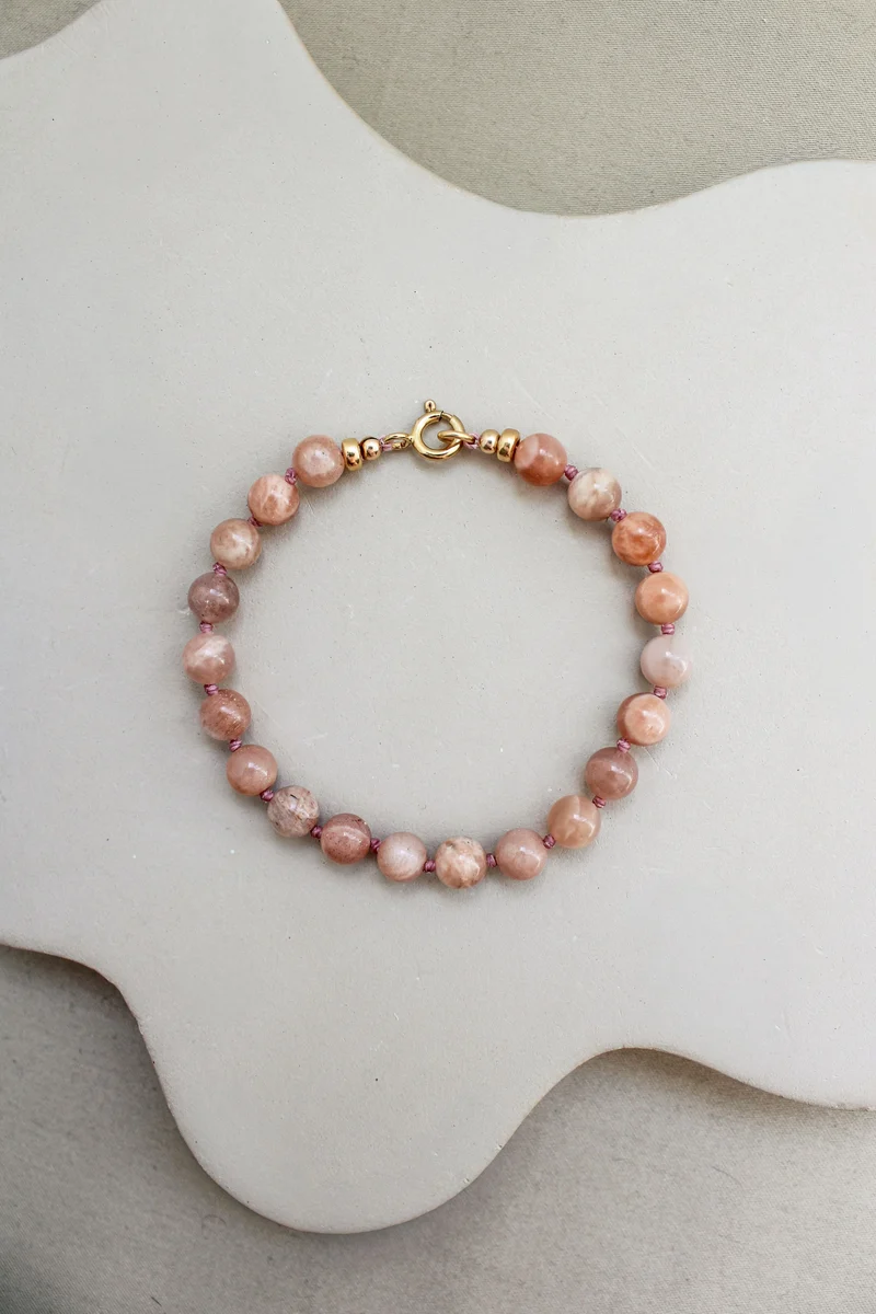 Maansteen armband 'Inès'