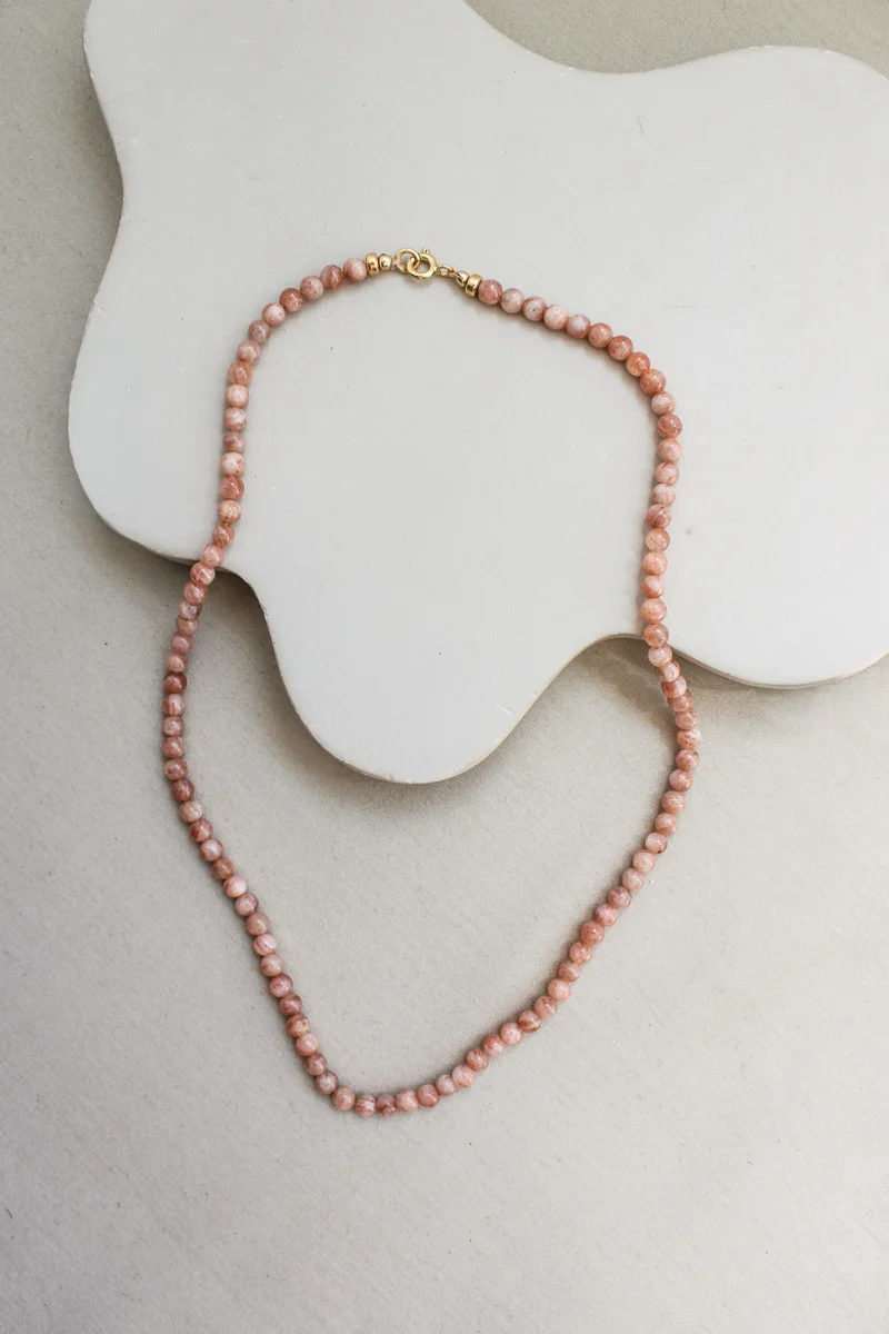 Zonnesteen ketting 'Flore'