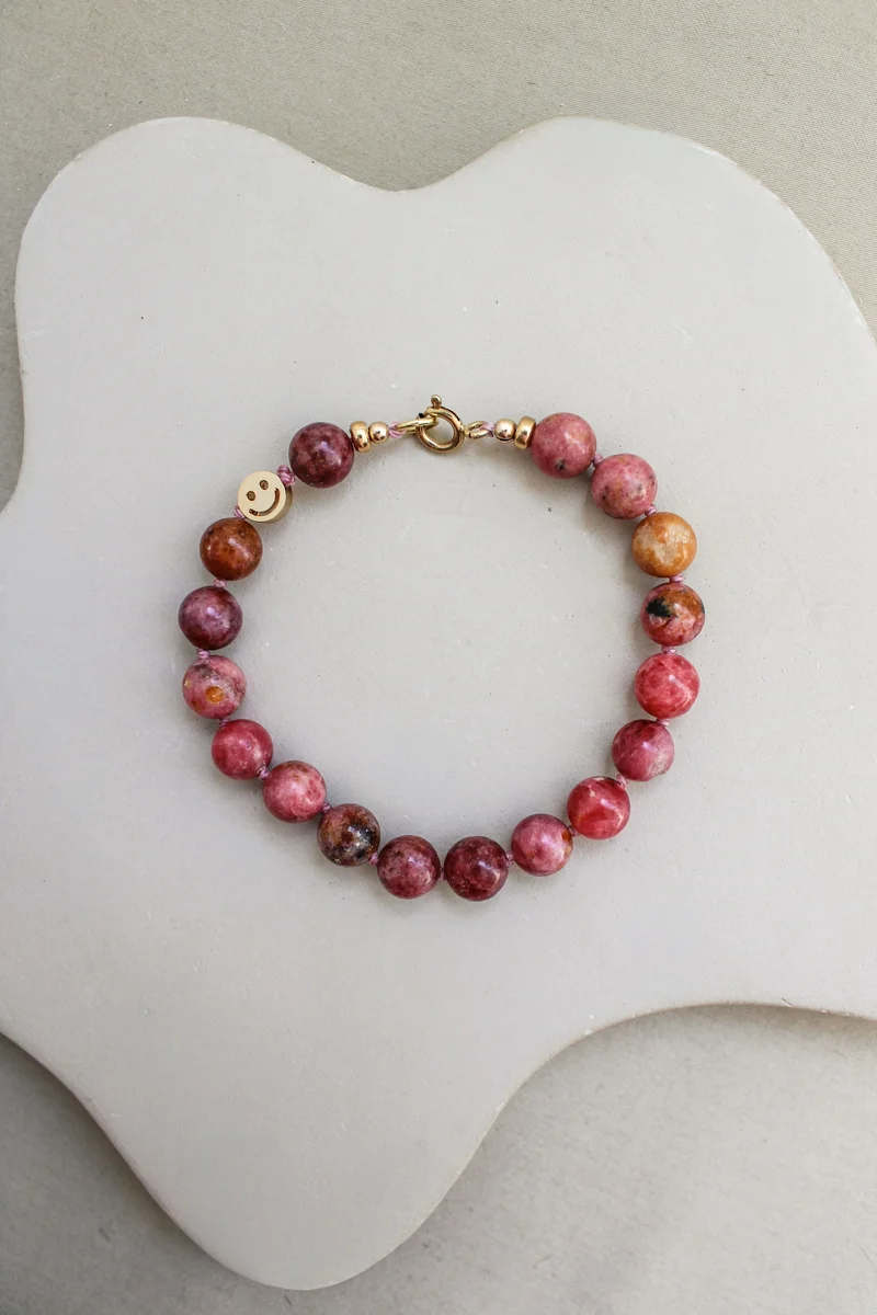 Rhodocrosiet armband 'Emma'
