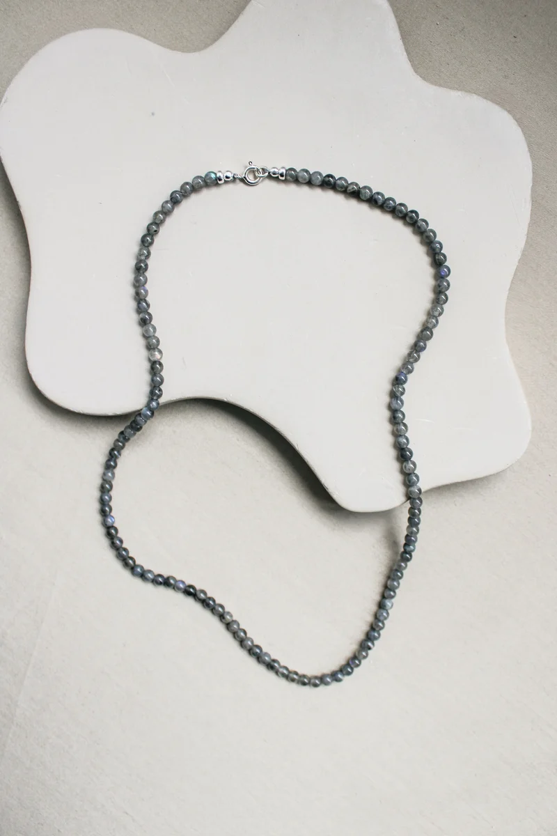 Labradoriet ketting 'Flore'