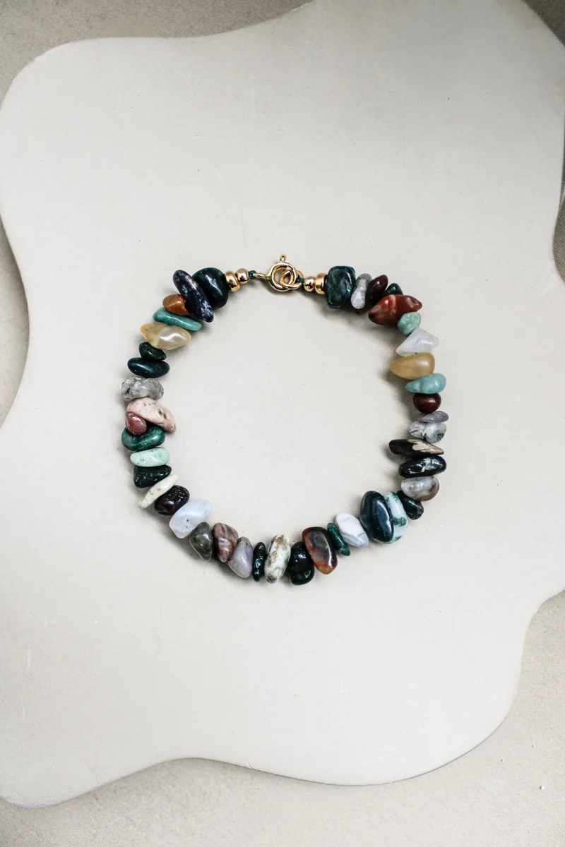 Indiase agaat armband 'Bobbie'