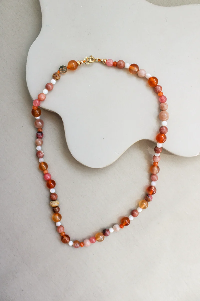 Edelsteen ketting 'Lily'