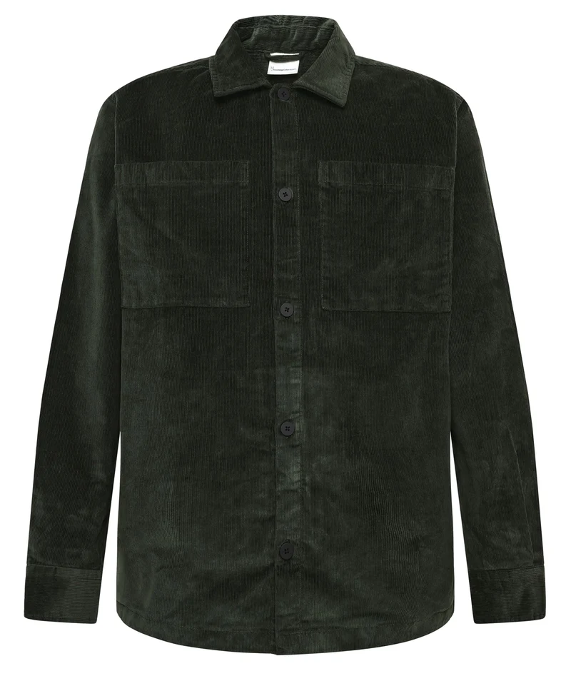 KCA 1190096 Loose corduroy overshirt 1090 forest night men