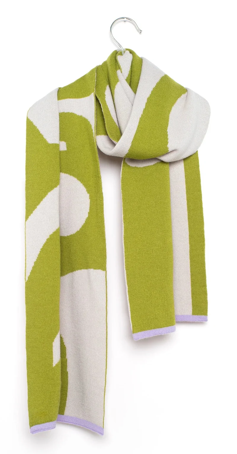 WOLVIS Semicolon midi scarf kiwi unisex