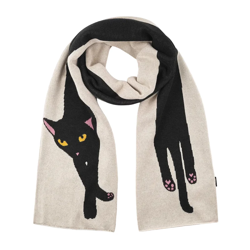 DEDICATED Rossberga long cat scarf vanilla white unisex