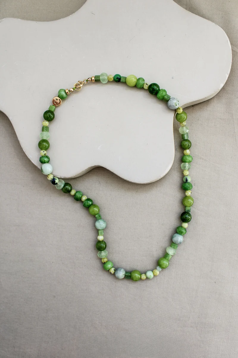 Edelsteen ketting 'Olive'