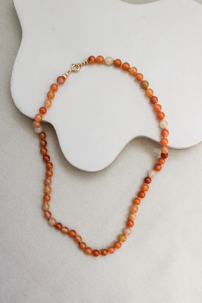 Aventurijn ketting 'Inès'
