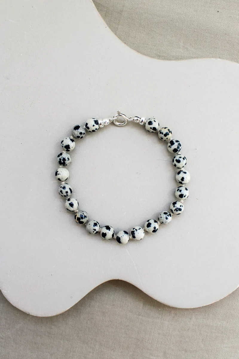 Dalmatiër jaspis armband 'Inès'