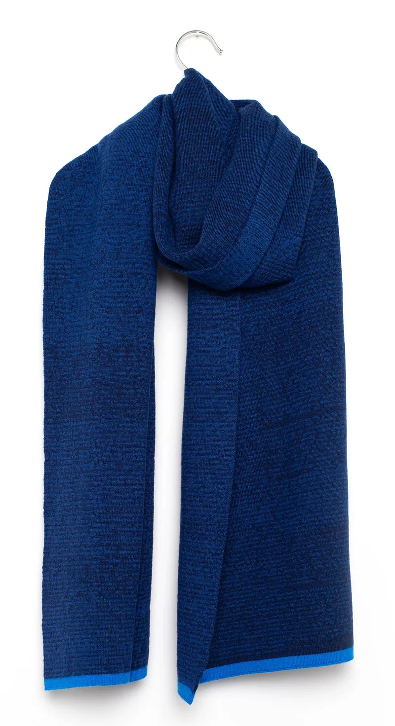 WOLVIS Apostrophe maxi scarf ink unisex