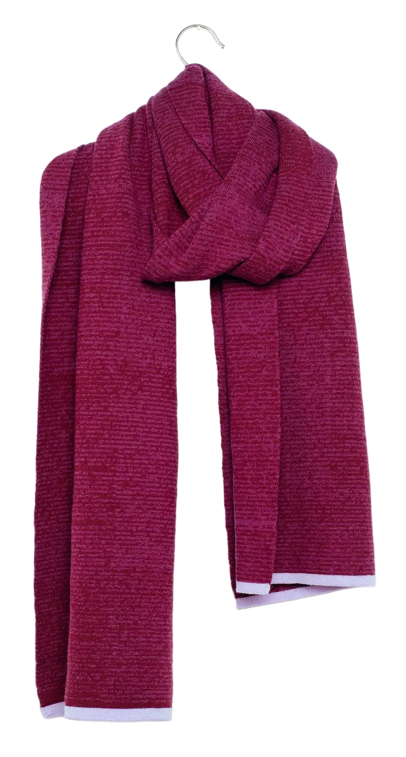 WOLVIS Apostrophe maxi scarf maroon unisex