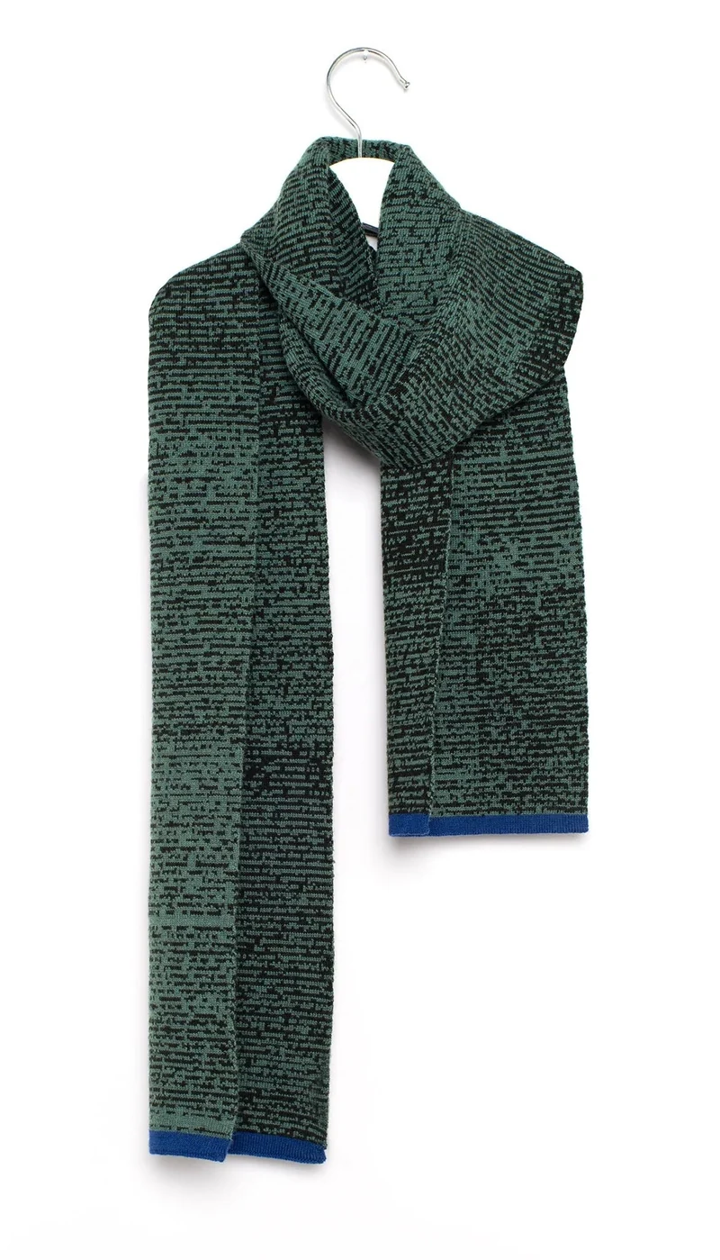 WOLVIS Apostrophe midi scarf teal unisex