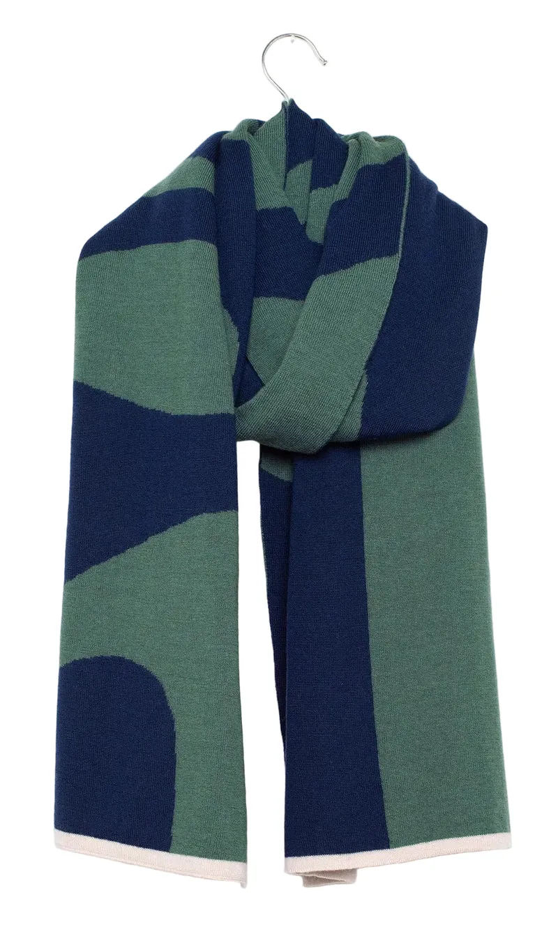 WOLVIS Semicolon maxi scarf teal unisex
