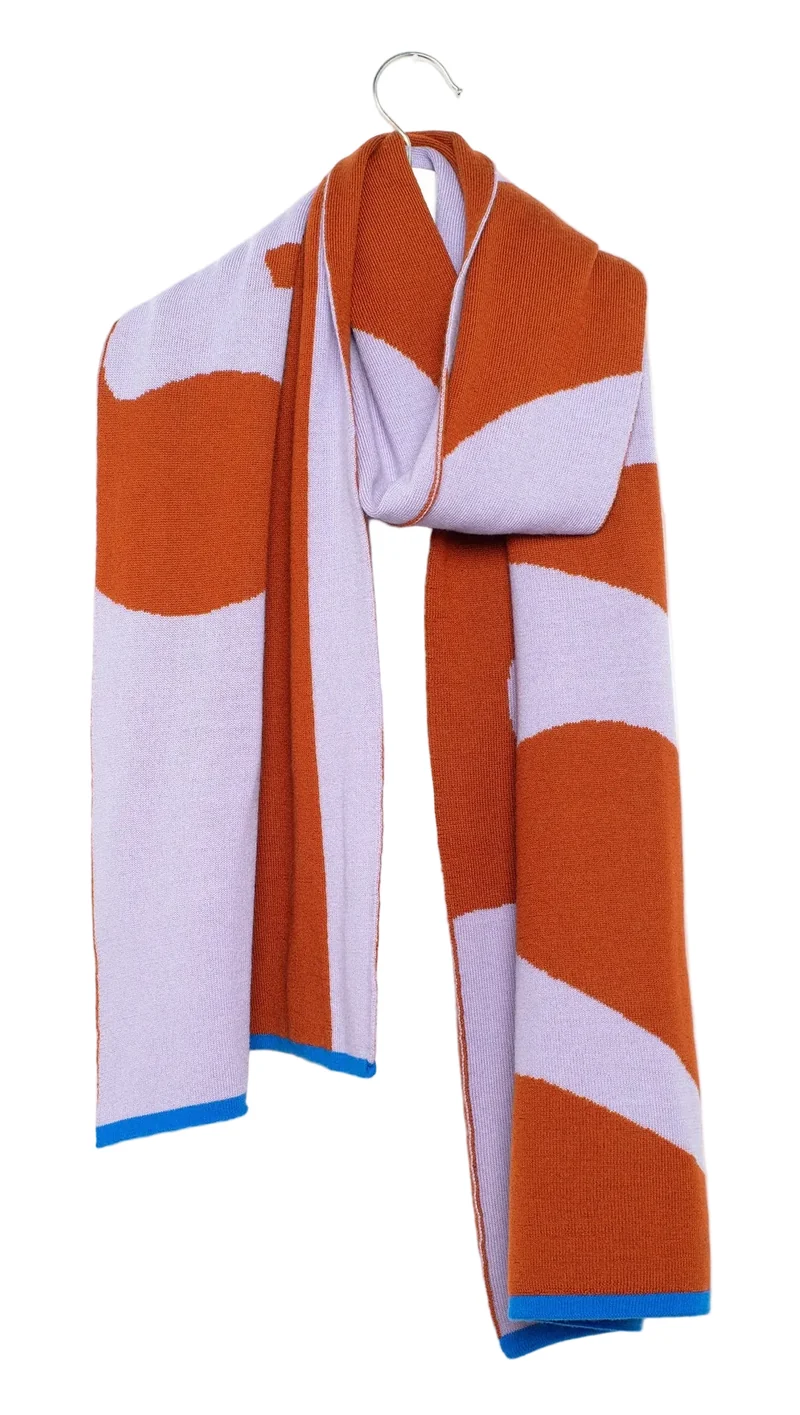 WOLVIS Semicolon maxi scarf lilac unisex