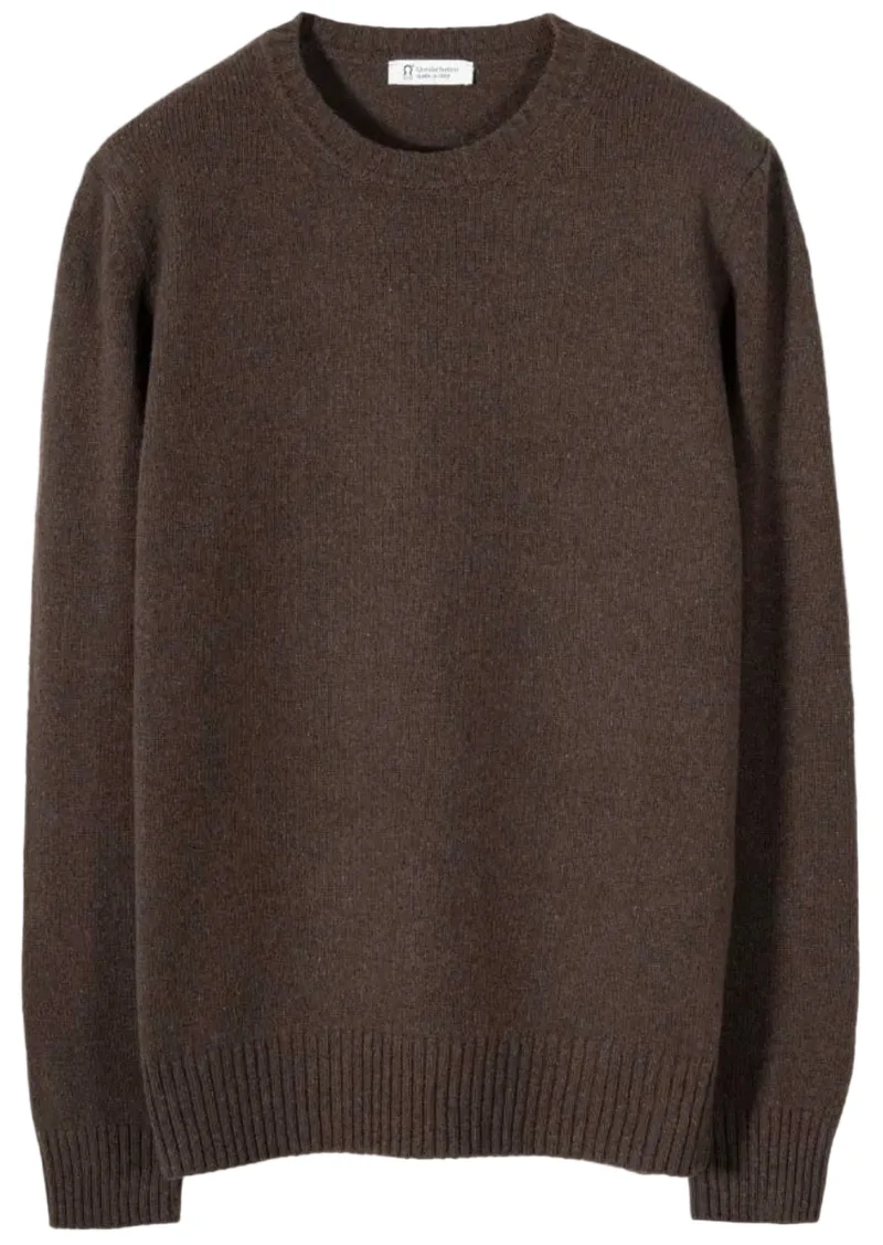 RIFO Romeo recycled cashmere sweater brown corteccia men