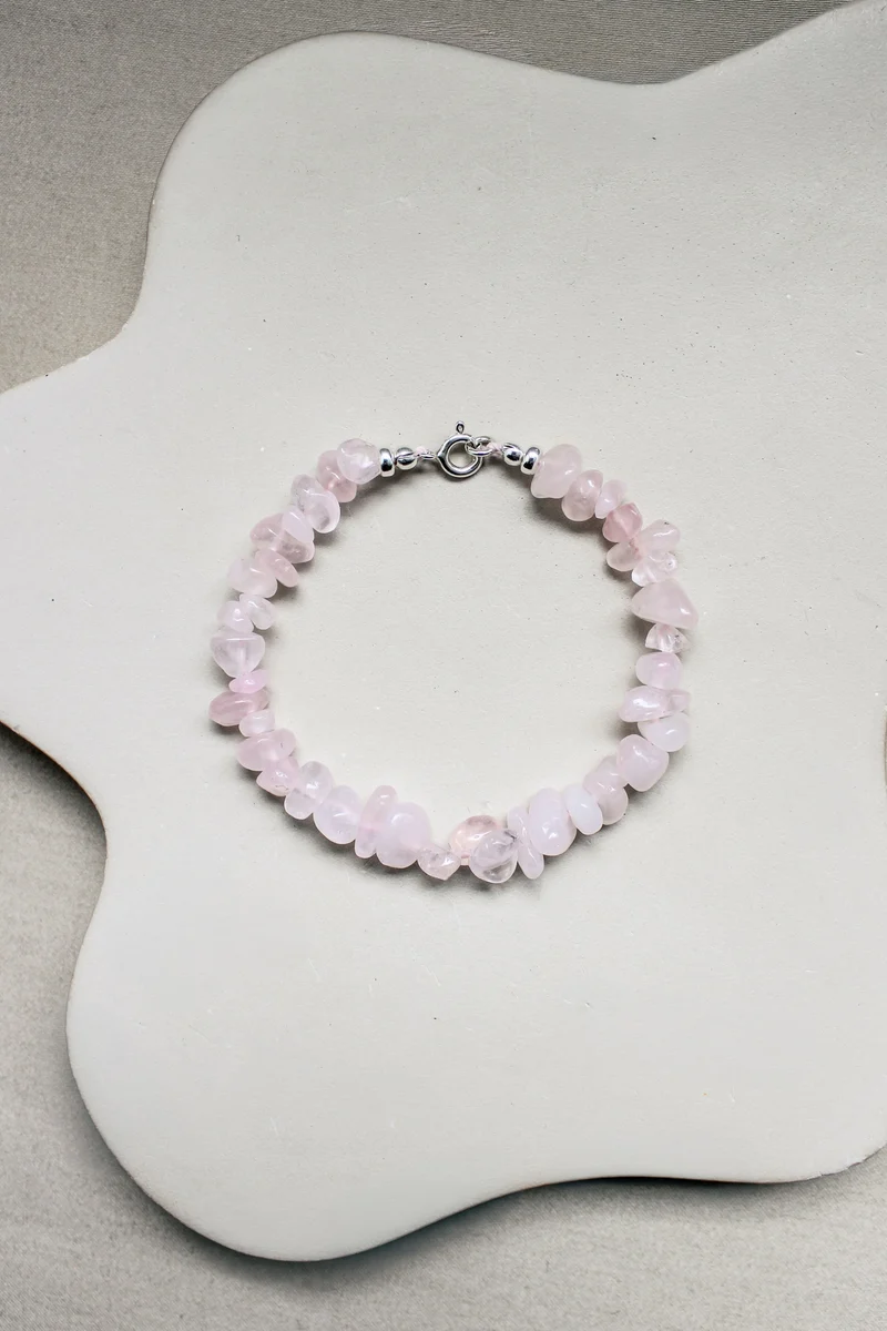 Rozenkwarts armband 'Bobbie'