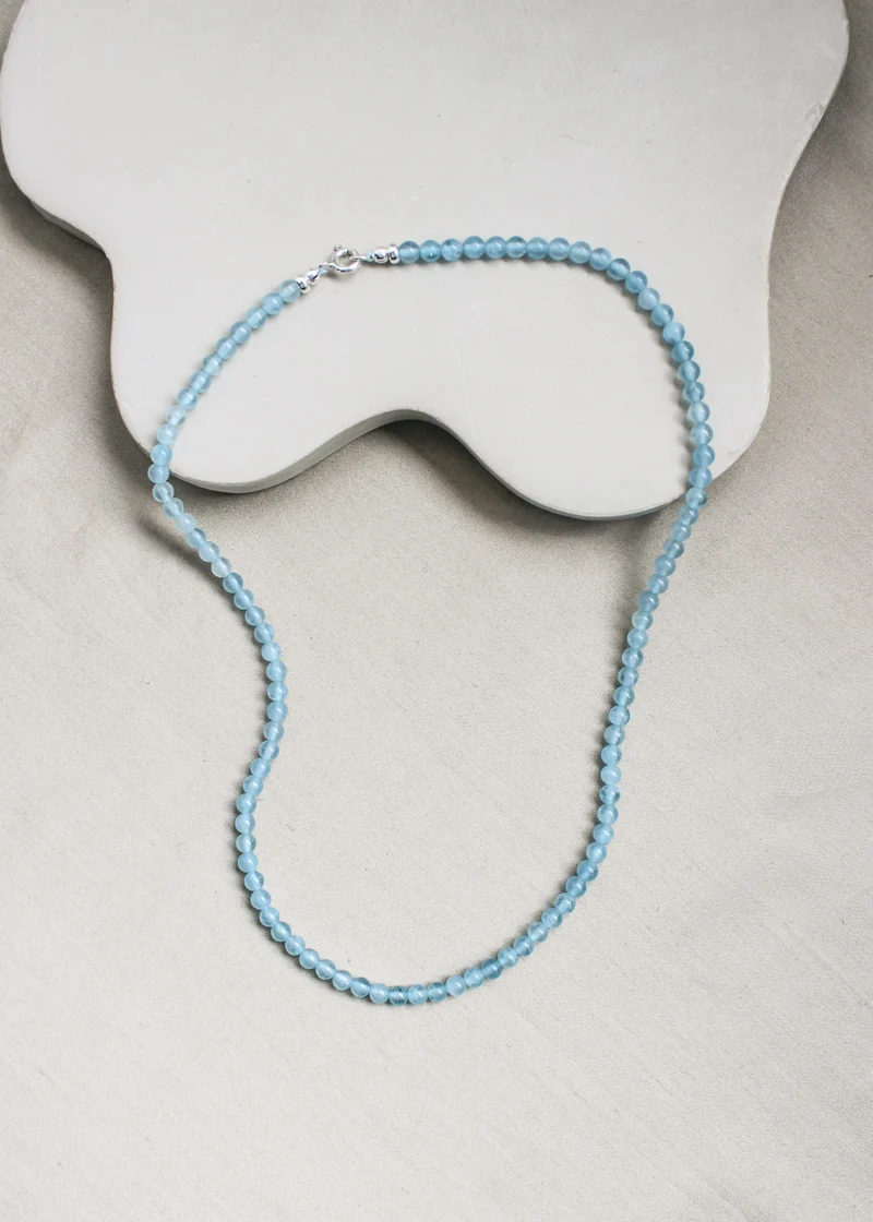 Aquamarijn ketting 'Flore'
