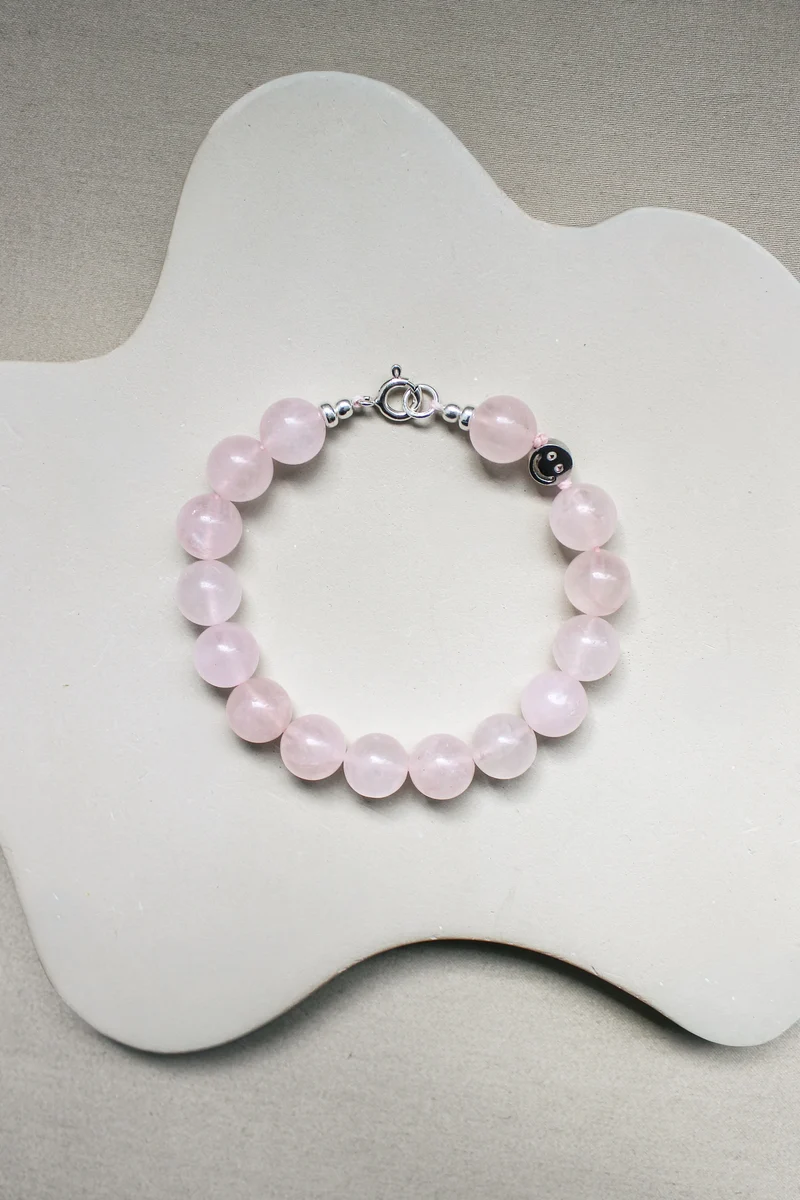 Rozenkwarts armband 'Josie'