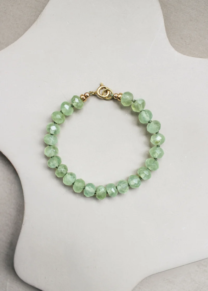Prehniet armband 'Caro'
