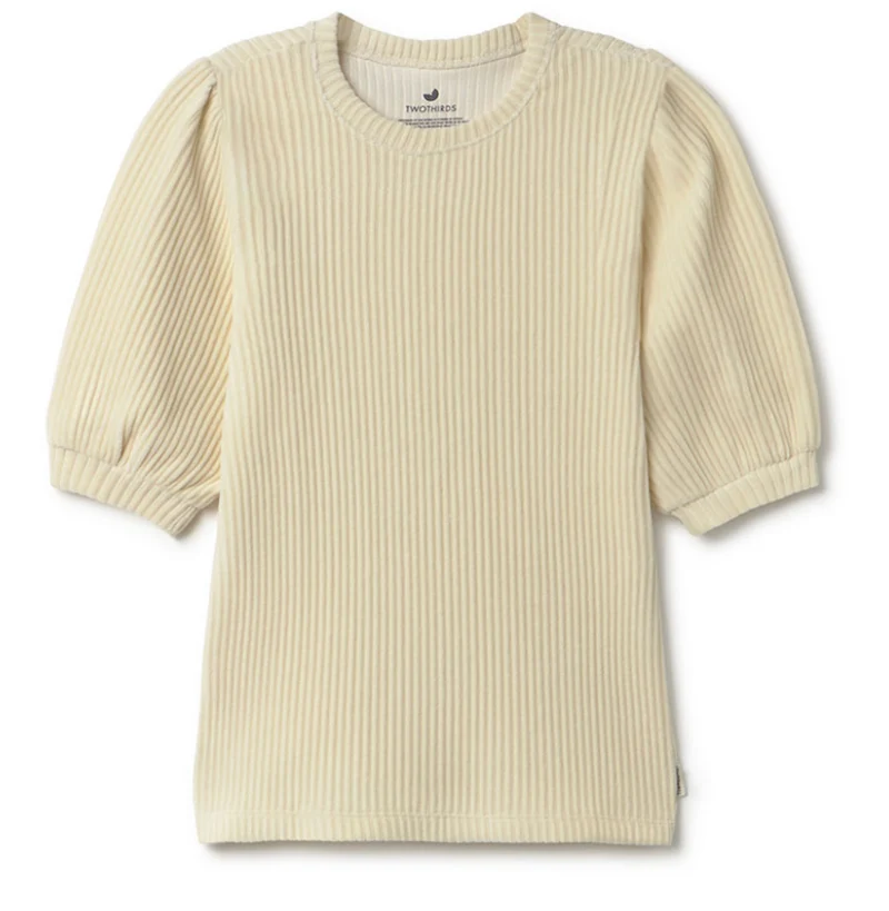 TWOTHIRDS Horst velour top ecru women