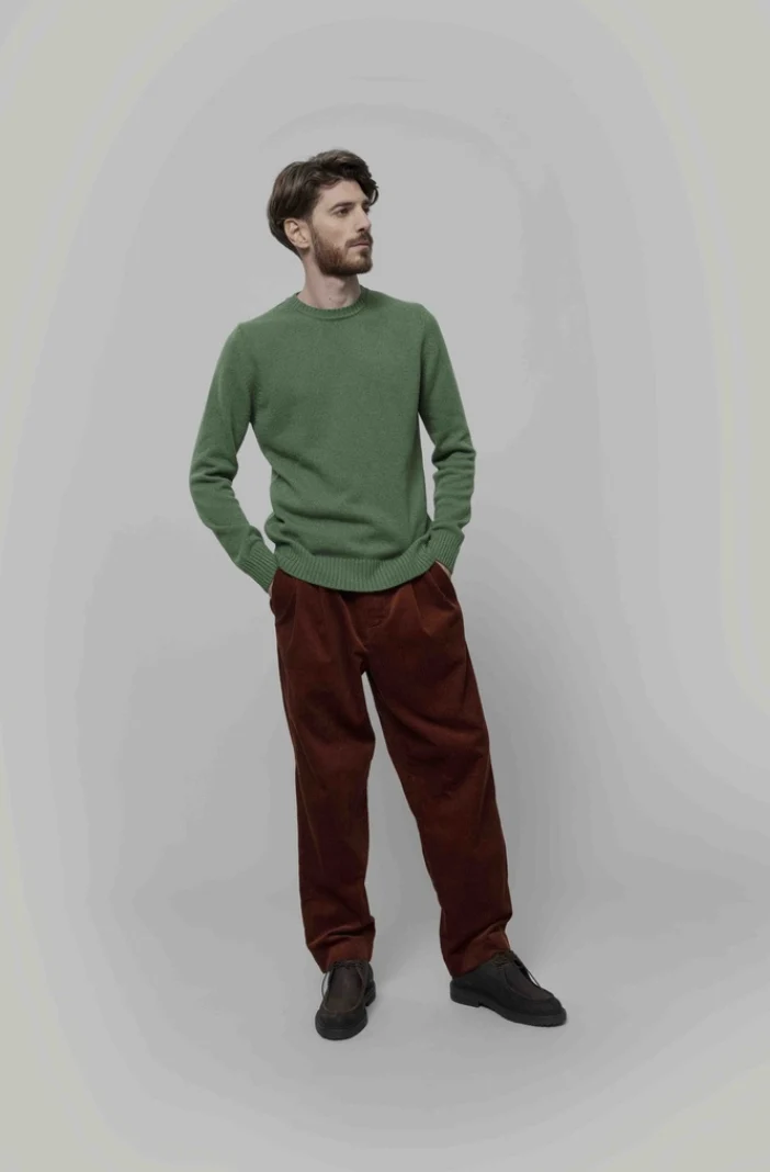 RIFO Romeo recycled cashmere sweater green bietola men