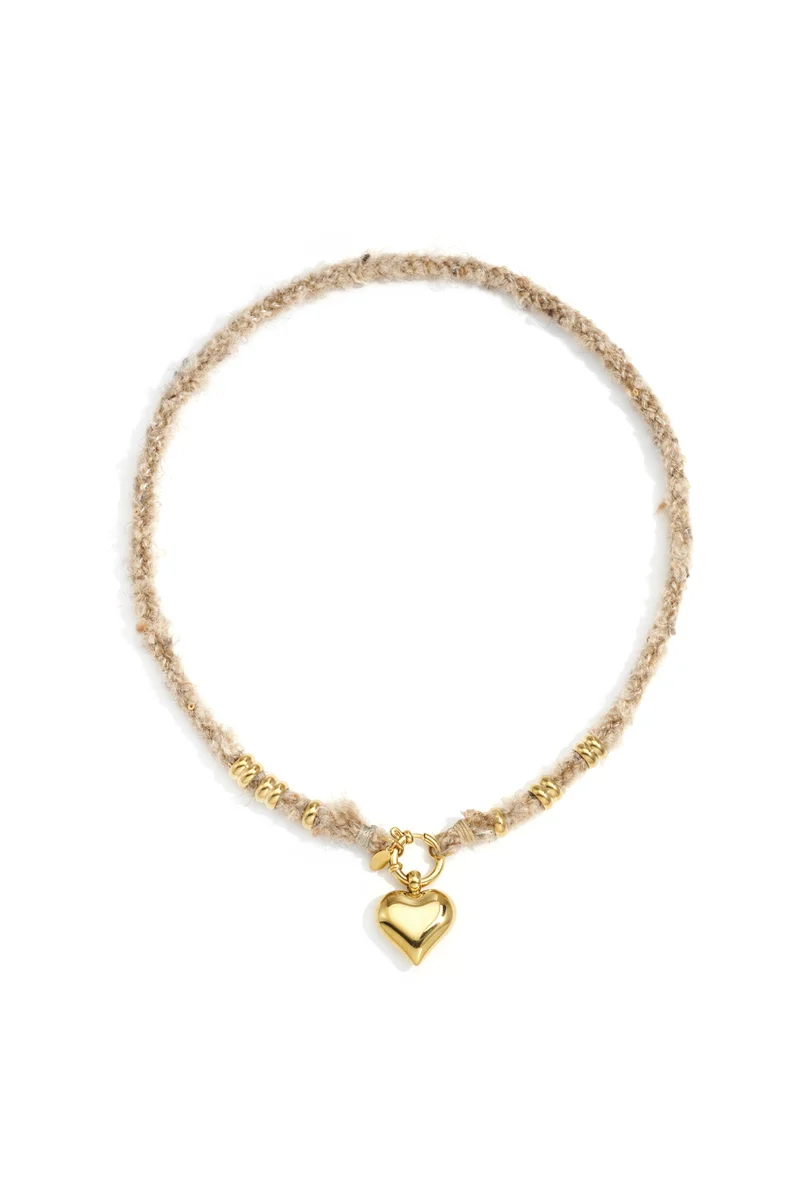Lumé premium stainless steel kralen ketting hart