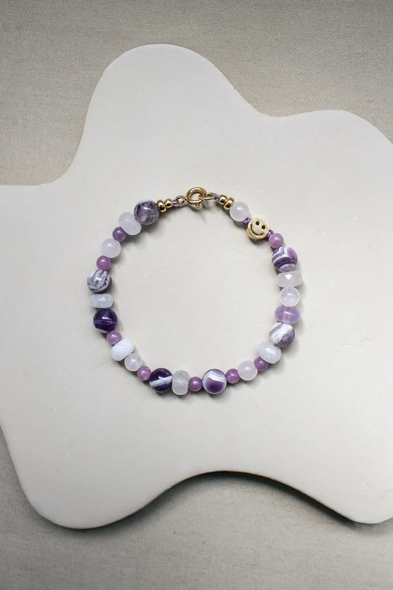 Edelsteen armband 'Lotus'