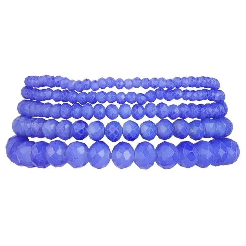 Armbanden 5-laags Kristalkralen oceaan - kobalt