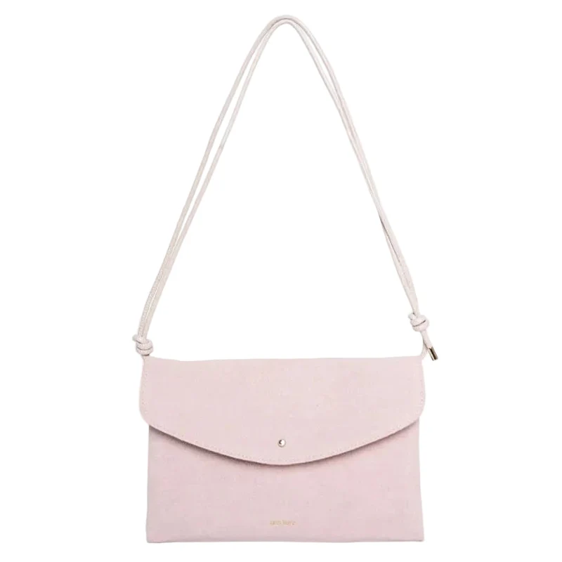 ANN KURZ Cute clutch suede rosa women