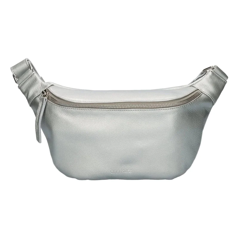 ANN KURZ Fanny pack metallic silver women