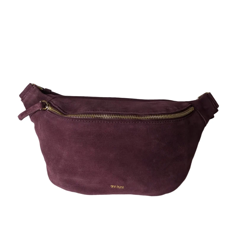 ANN KURZ Fanny pack suede burgundy women