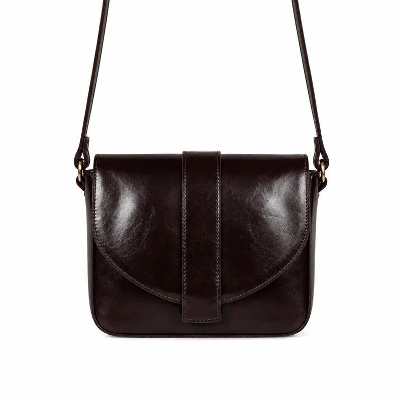 ANN KURZ Shatel crossbody bag shiny nappa mocha women