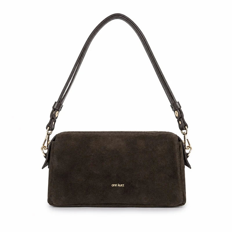ANN KURZ Light baguette bag suede mix mocha women