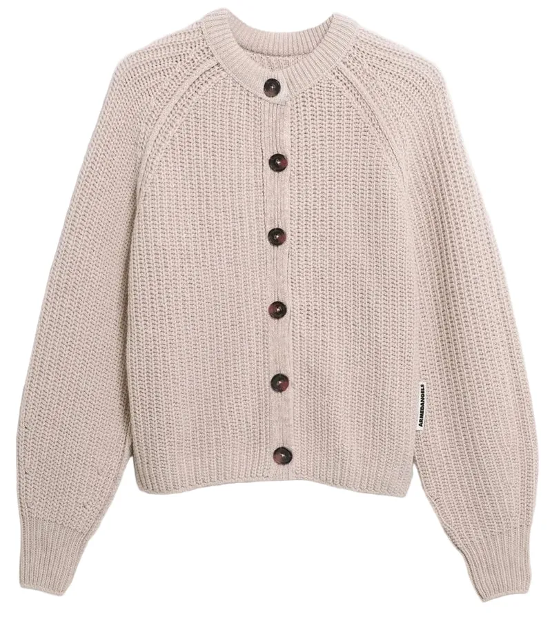 ARMEDANGELS Rib knit cardigan honey melange women
