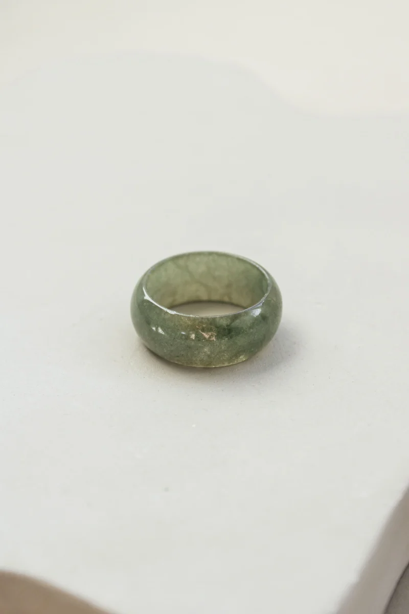'Noe' Jade Ring (US 9.5, 19.4mm)
