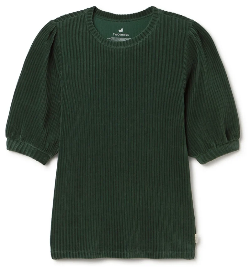 TWOTHIRDS Horst velour top dark green women