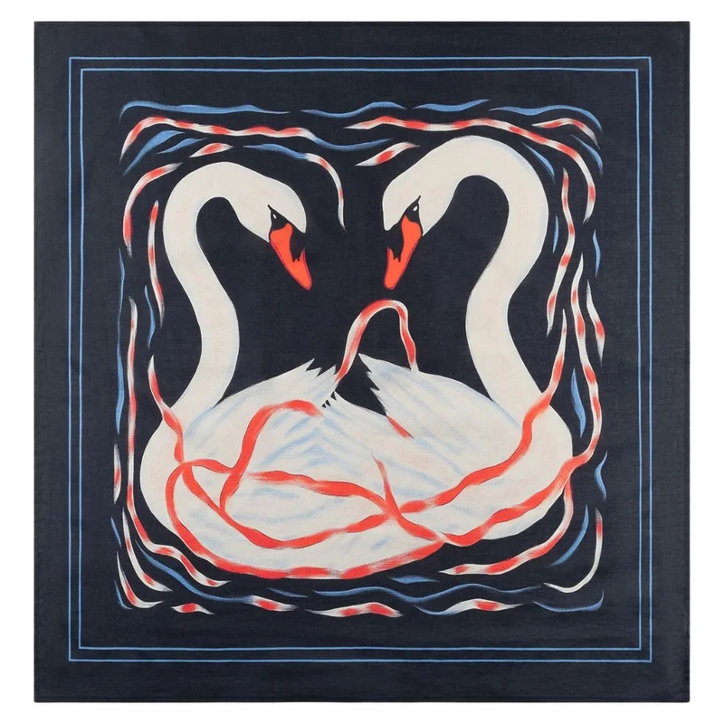 DEDICATED Kullavik painted swans scarf multicolour unisex