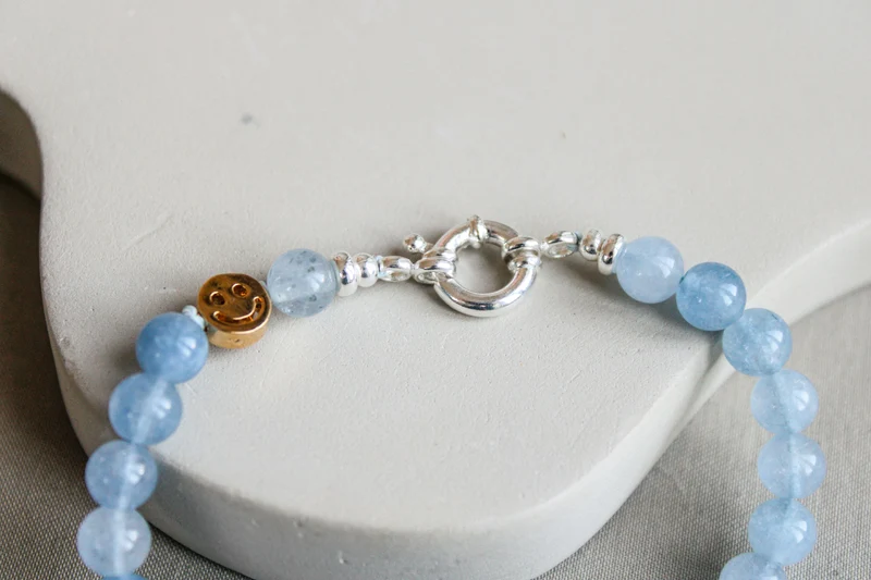 'Mabel' Aquamarijn Armband