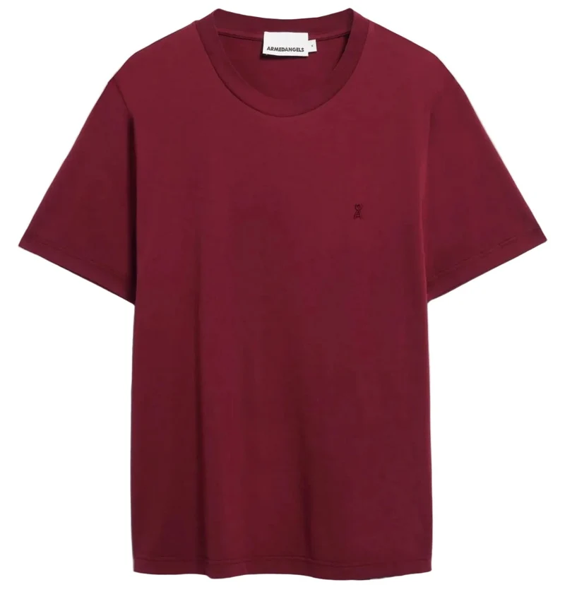 ARMEDANGELS Jaames t-shirt velvet red men