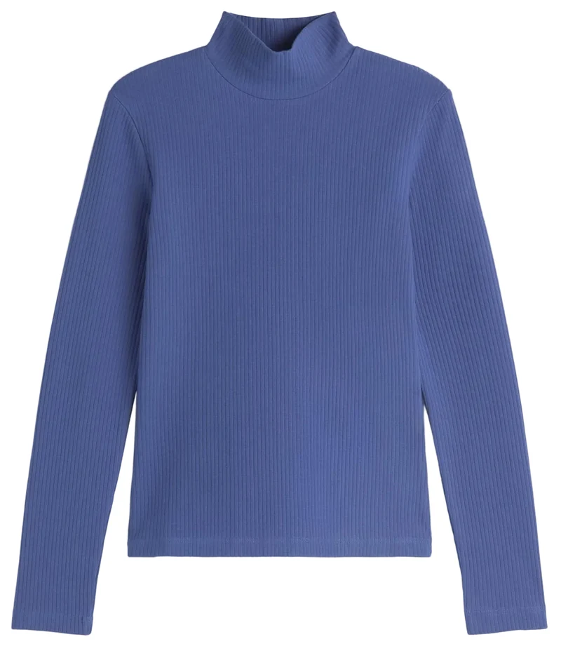 THINKING MU Aine rib top delft blue women