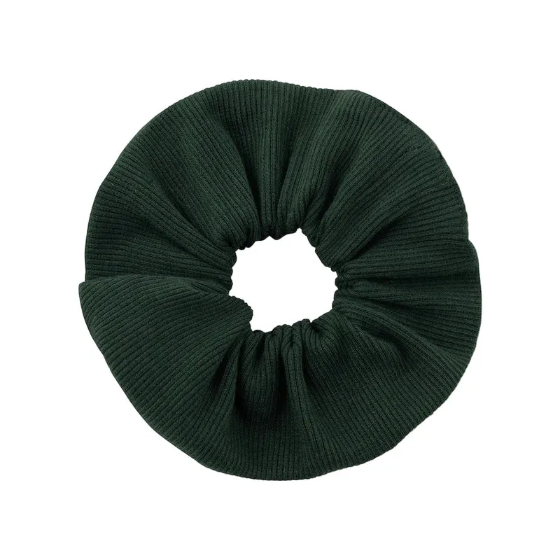 DEDICATED Rib scrunchie dark green women