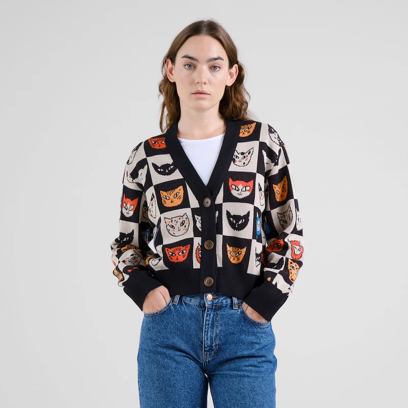 DEDICATED Kanan cat bingo cardigan black women