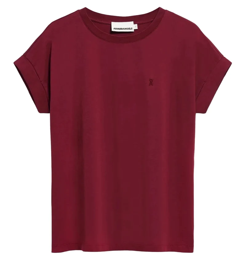 ARMEDANGELS Idaara t-shirt velvet red women