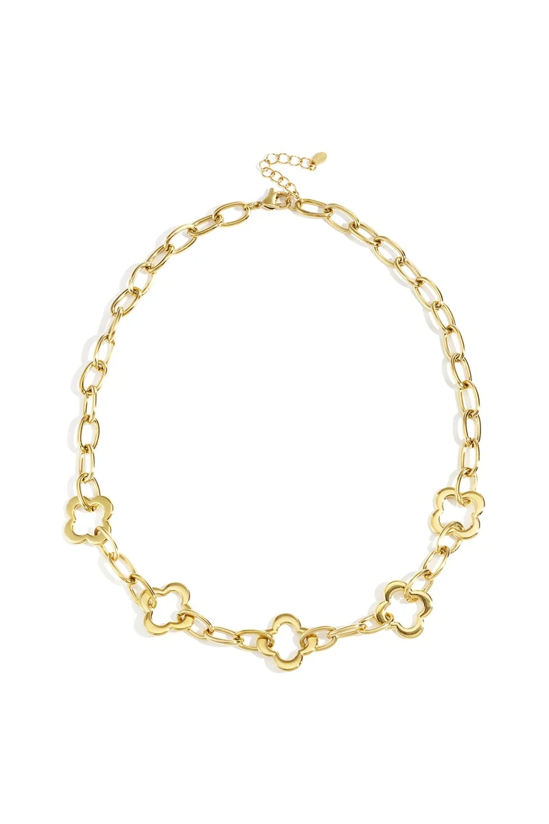Grove ketting klaver stainless steel